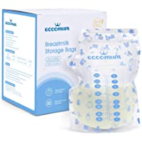 Los mejores  - Bolsas de Almacenamiento de Leche Materna de Eccomum- 100 uds- 240ml- Pre-Esterilizadas- sin BPA- con Área de Etiquetado…